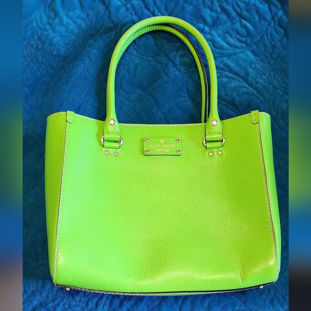 Kate Spade Neon Green Purse Handbag New